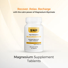Magnesium Glycinate Tablets – High-Absorption Chelated Formula for Muscle Recovery, Relaxation & Sleep Support