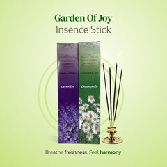Garden of Joy – 2in1 (Chamomile & Lavender) - Premium Incense Sticks | Purifies Air & Restores Serenity