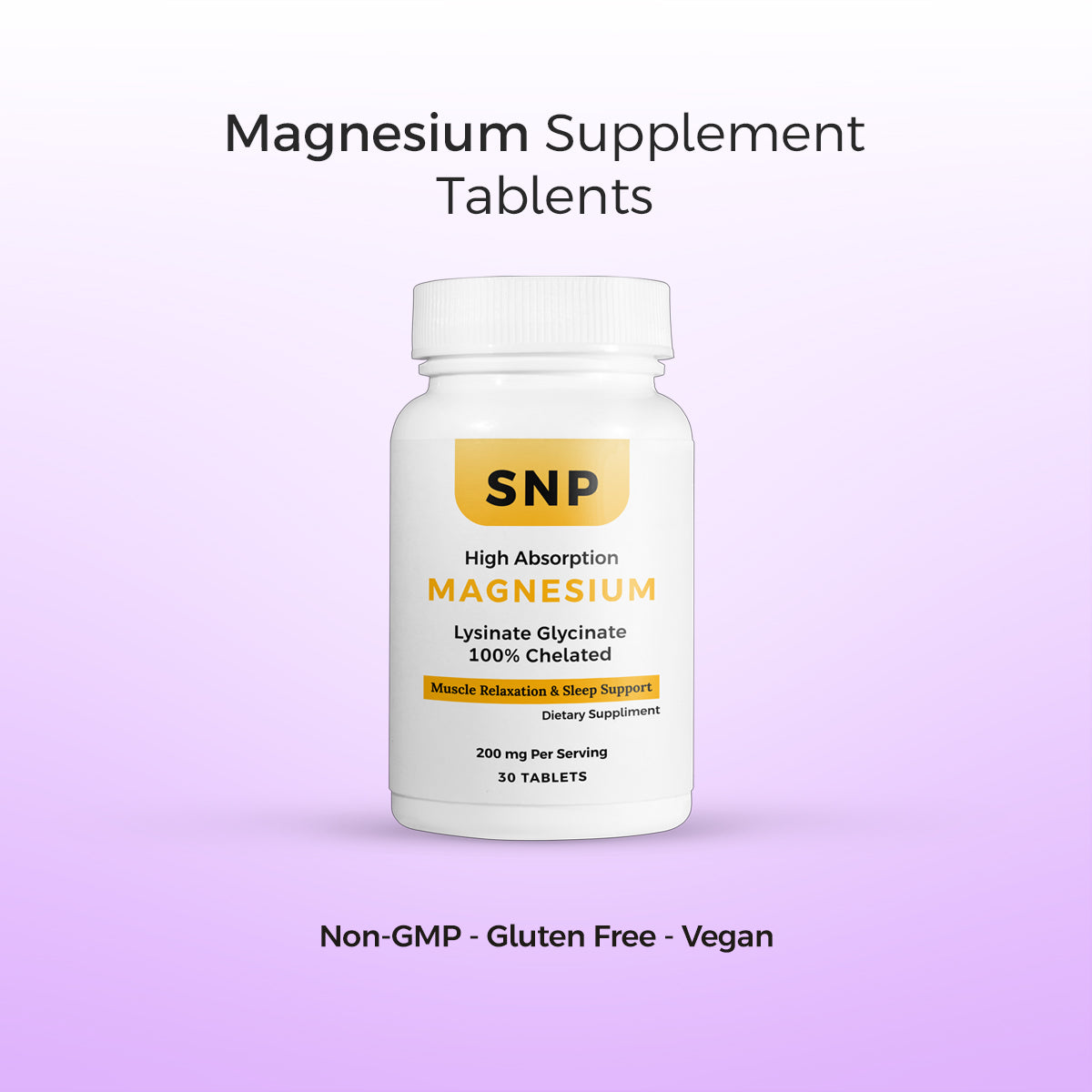 Magnesium Glycinate Tablets – High-Absorption Chelated Formula for Muscle Recovery, Relaxation & Sleep Support