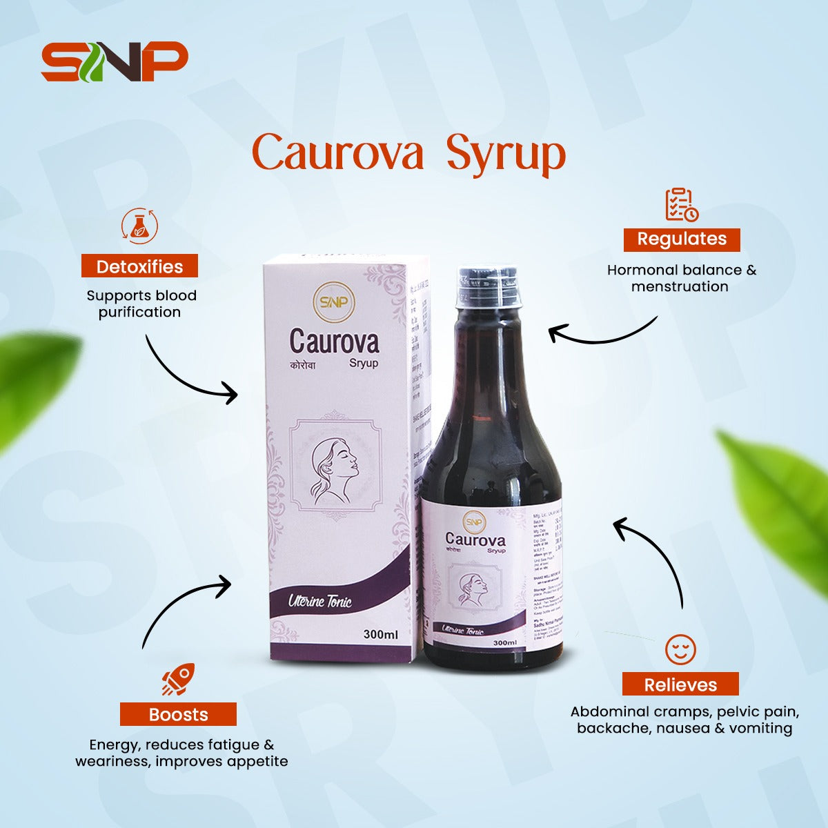 Caurova Syrup – Ayurvedic Women’s Health Tonic for Hormonal Balance, Period Comfort & Vitality